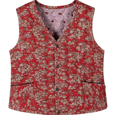 带口袋驼绒棉马甲内搭坎肩