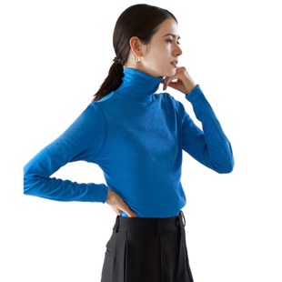 UNFILO可水洗日系棉绒混纺高领打底衫冬季新款柔软亲肤女慵懒适宜