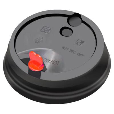 90口径连体防漏盖子注塑杯盖磨砂