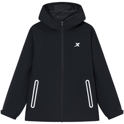 暖壳风衣|特步童装儿童风衣外套2025冬季新款男童摇粒绒防风上衣