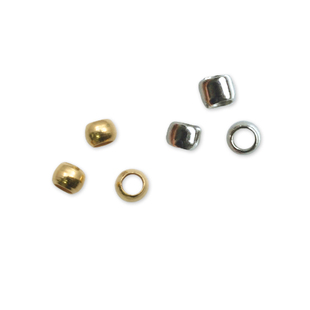 贵和夹扁式定位珠金色银色链条配件线头固定位置豆豆夹珠日本kiwa