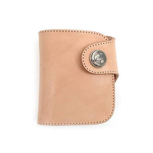 官方代理日本REDMOON红月MRM-HR01牛皮机车赤金新月扣短款钱包