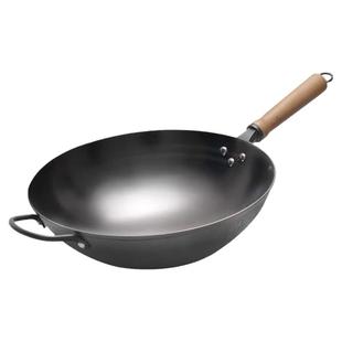 华邦味之星纯正铸铁锅燃气灶适用圆底防滑炒锅无涂层老式铁锅氮化