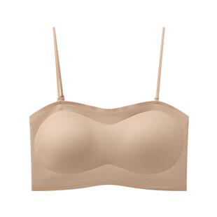 三福美背内衣2026春夏新薄款粉底液无痕聚拢外露细肩带文胸一体式