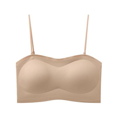 三福美背内衣2026春夏新薄款粉底液无痕聚拢外露细肩带文胸一体式