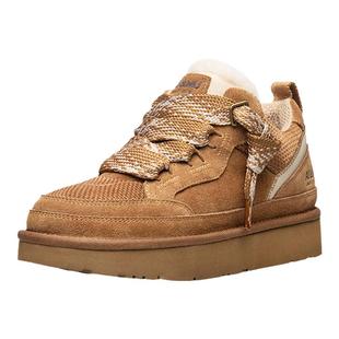 AUMU时尚潮流梅尔鞋 真皮羊毛百搭休闲鞋 2025秋冬新品厚底男女鞋