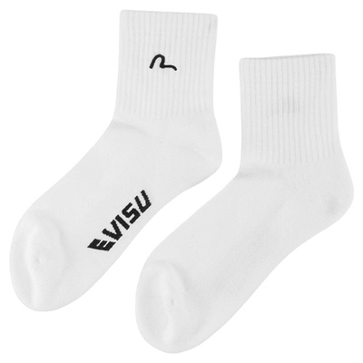 EVISU福神男士海鸥刺绣袜子