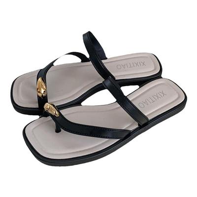 细细条仙女风高级感沙滩人字拖