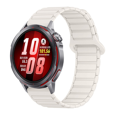 适用于华为Watch GT Runner2表带新款华为手表gt runner2/1腕带硅胶磁吸表链高级创意工字款男女商务替换配件