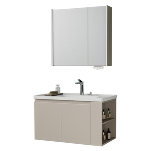 箭牌浴室柜组合陶瓷一体盆卫生间洗漱台智能除雾洗脸盆侧边收纳柜