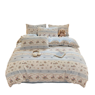 加厚牛奶绒被套单件2025新款单人四件套150x200cm珊瑚绒加绒被罩4