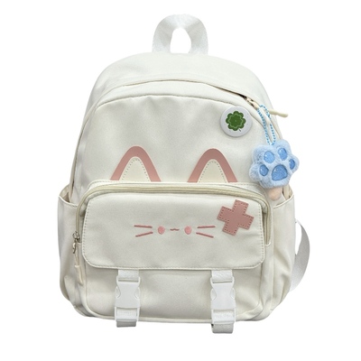 介个猫咪刺绣小书包太可爱了