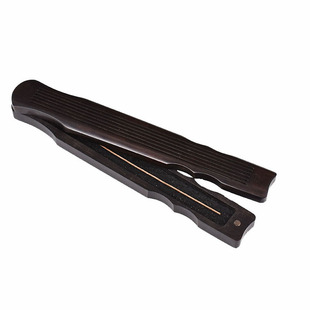 黑檀木檀香线香盒沉香卧香炉木质古琴熏香炉禅意复古卧式香插香座