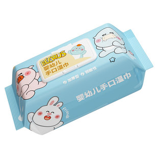 湿巾80抽家用婴儿加大大包加厚湿纸巾可擦私处家庭湿厕纸清洁冰舒