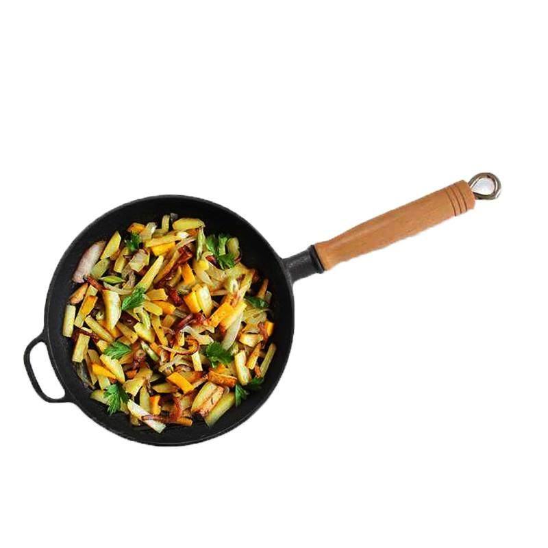 无涂层铸铁平底锅煎蛋锅不粘锅烙饼锅水煎包锅牛排煎锅小炒锅无油