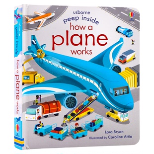 飞机的工作原理Usbrone偷偷看里面揭秘系列Peep Inside How A Plane Works英文原版进口图书飞机科普翻翻书英语绘本洞洞纸板书