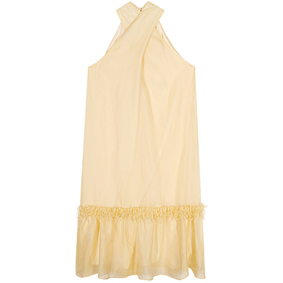 今屿花花无袖宽松连衣裙女