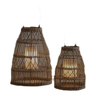 叕木|夜泊落地风灯\印尼植物天然真藤手工编织户外侘寂风装饰灯