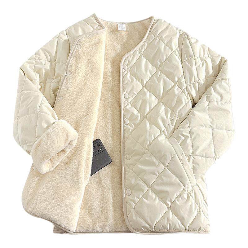 双面穿保暖棉服女2025冬季新款加绒加厚棉袄棉衣内胆秋冬开衫外套
