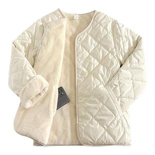双面穿保暖棉服女2025冬季新款加绒加厚棉袄棉衣内胆秋冬开衫外套