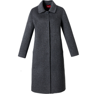 双面羊绒大衣女长款过膝加肥大码正肩袖冬季中老年妈妈羊毛呢外套