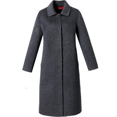 大码双面羊毛大衣女长款毛呢外套