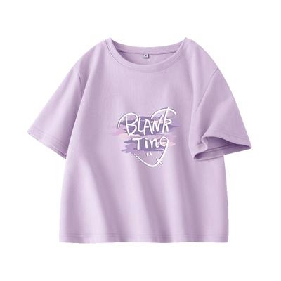 KWV真维斯纯棉正肩短袖女t恤2025新款夏季独特漂亮的短款小上衣女