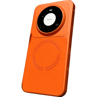 高品质荔枝纹适用华为mate80手机壳橙色磁吸纯色新款mate80promax不会撞壳艺术mate70air超火情侣magic8pro男