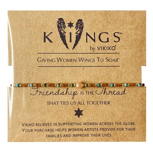 VIKIKO《象征幸运与勇气》2m凤凰绿松石搭配4m太阳石极细小手链女