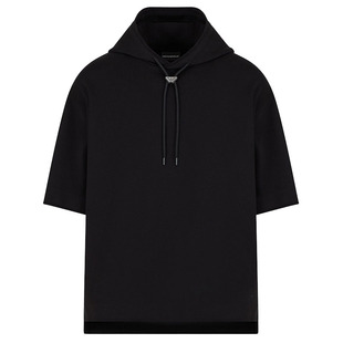 Armani/阿玛尼EA 鹰标男士时尚短袖连帽卫衣 EM001132 AF13488