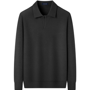 【450克重磅】庄吉男士羊毛衫2026春新款长袖T恤毛衣POLO衫男装