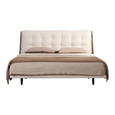 支吾暮云2棉麻全拆洗布艺实木床