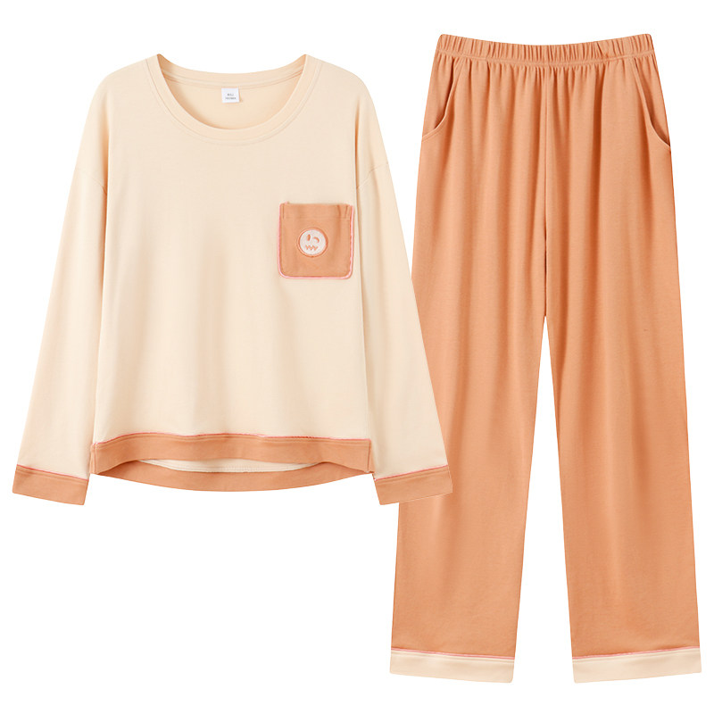 品牌简约女士春秋季纯棉居家服