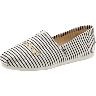 jm快乐玛丽帆布鞋女2025夏季新款英伦风平底休人一脚蹬渔夫单鞋女