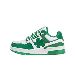 We flower小花鞋国潮多巴胺面包鞋女2025春夏新款薄荷曼波板鞋男