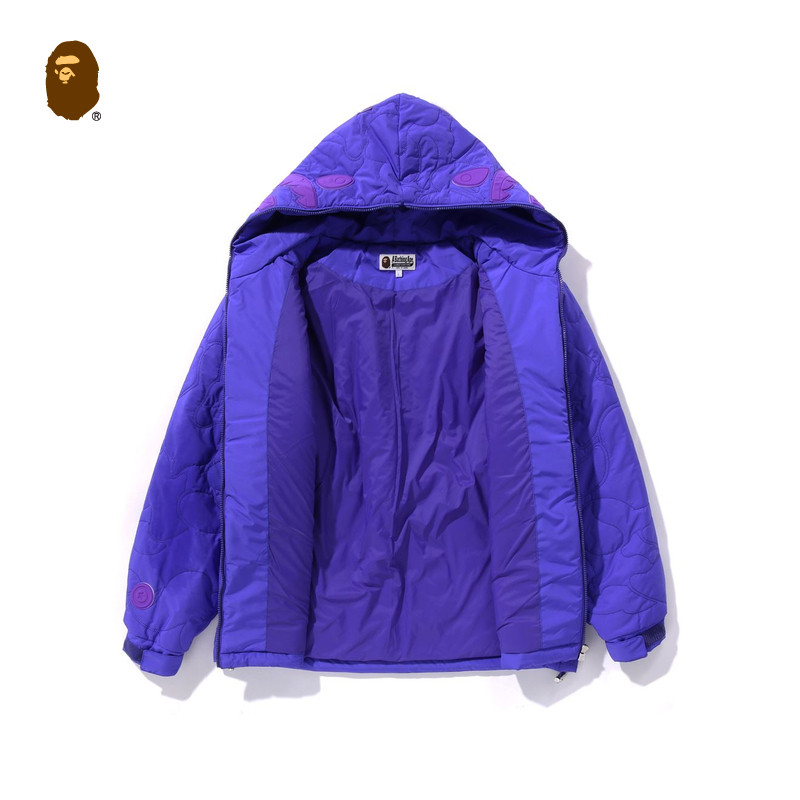 绗缝全拉链连帽夹克BAPE