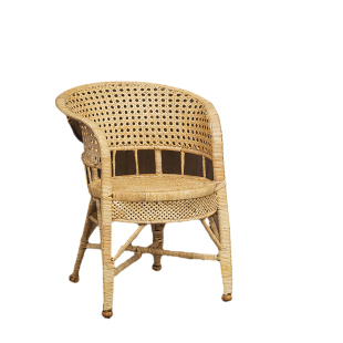 四川手工天然真藤椅子凳子阳台家用老人椅夏季户外老式靠背竹腾椅