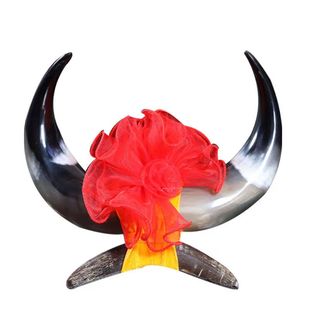 精品牛角动物摆件工艺酒饭店复古怀旧办公室装饰饭店股市商务礼品