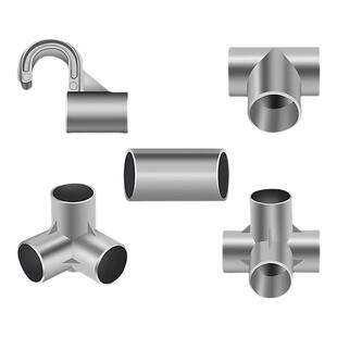 简易衣柜配件加厚铝合金三通四通接头挂钩接头烘干机鞋架零件卡套