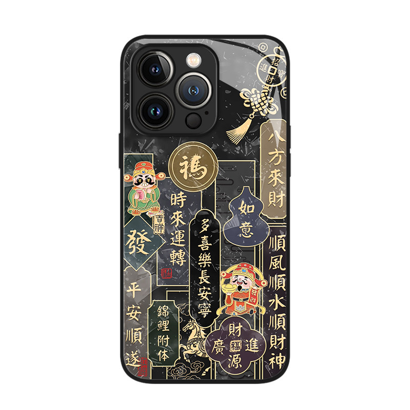 招财进宝手机壳适用苹果17新年iphone16promax小米14华为pura80红米k90好运vivoiqoo15/o