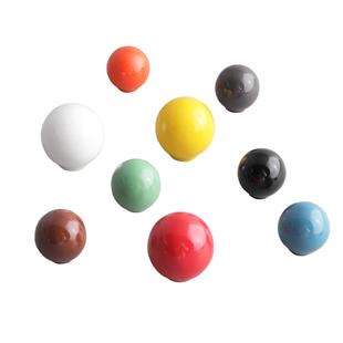 彩色陶瓷圆球拉手圆形圆型衣柜门抽屉橱柜床头柜儿童柜子单孔把手