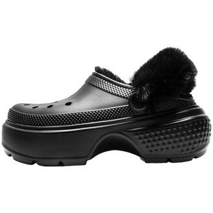 【自营】Crocs卡骆驰雪屋加绒洞洞鞋男女新款棉拖鞋厚底鞋208546