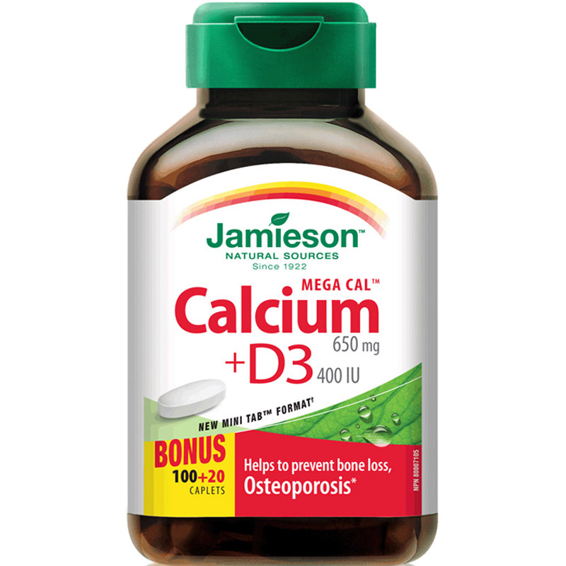 保税 健美生钙D3 天然钙片补充青少年钙中老年钙Jamieson Calcium