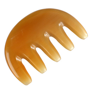 正品白水牛角梳子按摩头部经络梳牦牛角天然卷发梳头皮宽齿刮痧梳