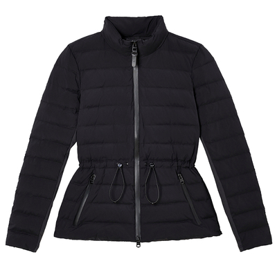 鸭鸭轻薄立领90白鹅绒羽绒服女