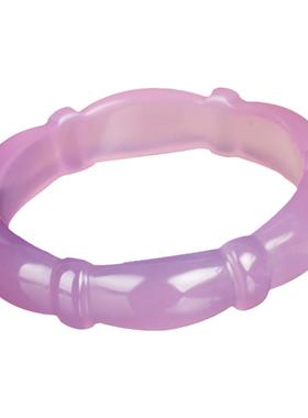 巴西粉紫色节节高升送礼玛瑙手镯