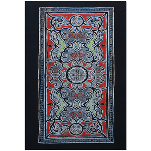 促销云南民族特色苗族手工蜡染植物染壁画茶几餐桌巾布台布鸟蝠鱼