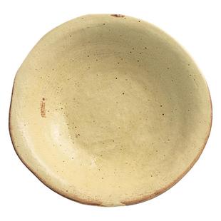 手工粗陶草帽盘诧寂风餐具盘子民宿餐厅西餐盘家用哑光菜盘沙拉盘