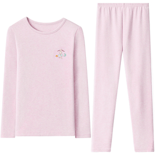 红豆绒H3儿童秋衣秋裤套装男童纯棉加厚女童棉毛衫保暖内衣秋冬季