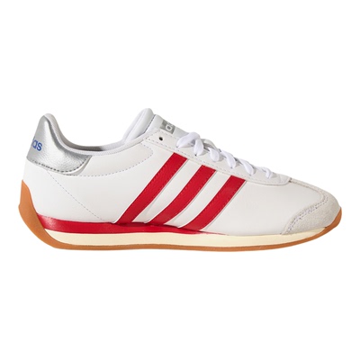 Adidas/阿迪达斯正品女红白色网面复古舒适经典缓震跑步鞋KI6037